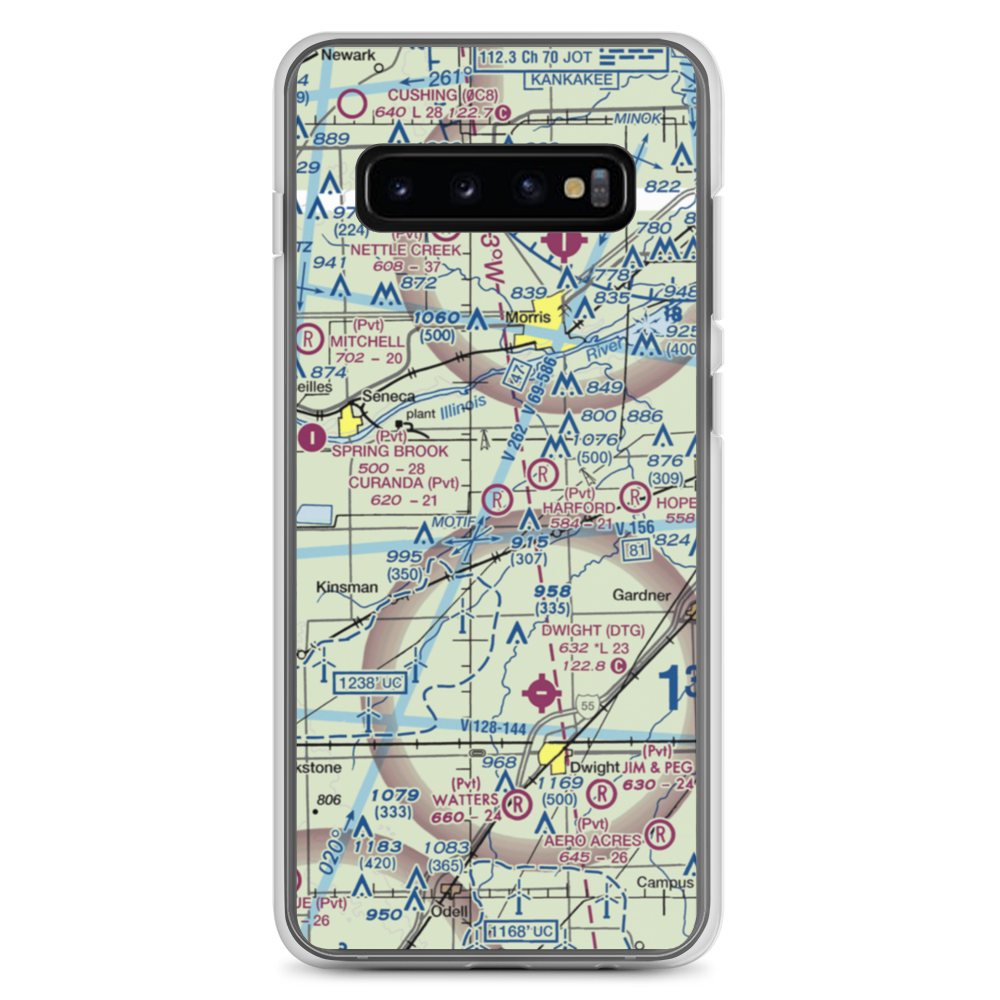 Curanda Airport (LL39) VFR Sectional Samsung Case Samsung Galaxy S10+ model shown