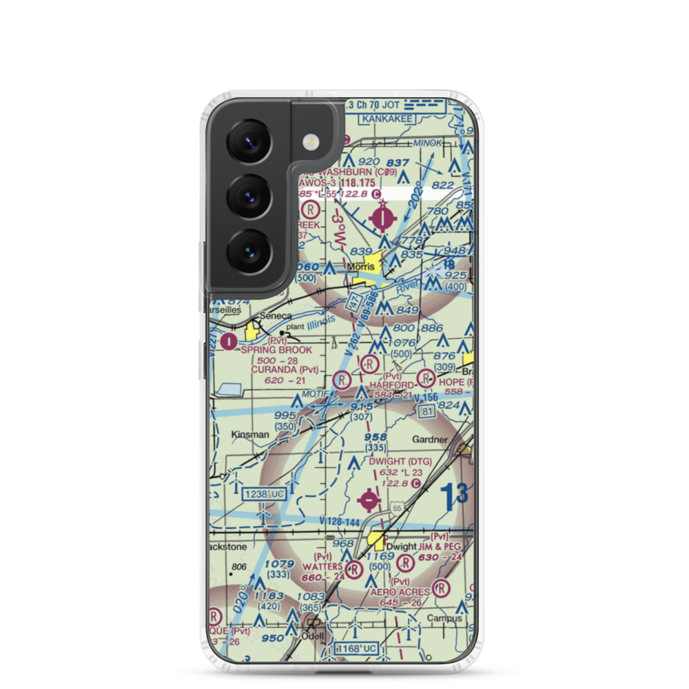 Curanda Airport (LL39) VFR Sectional Samsung Case Samsung Galaxy S22 model shown