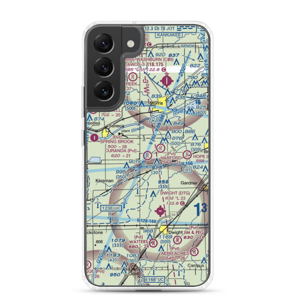 Curanda Airport (LL39) VFR Sectional Samsung Case Samsung Galaxy S22 Plus model shown