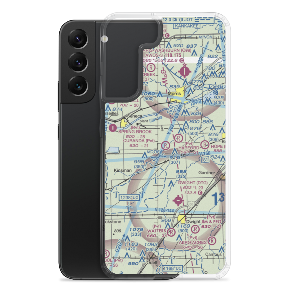 Curanda Airport (LL39) VFR Sectional Samsung Case Samsung Galaxy S22 Plus model shown