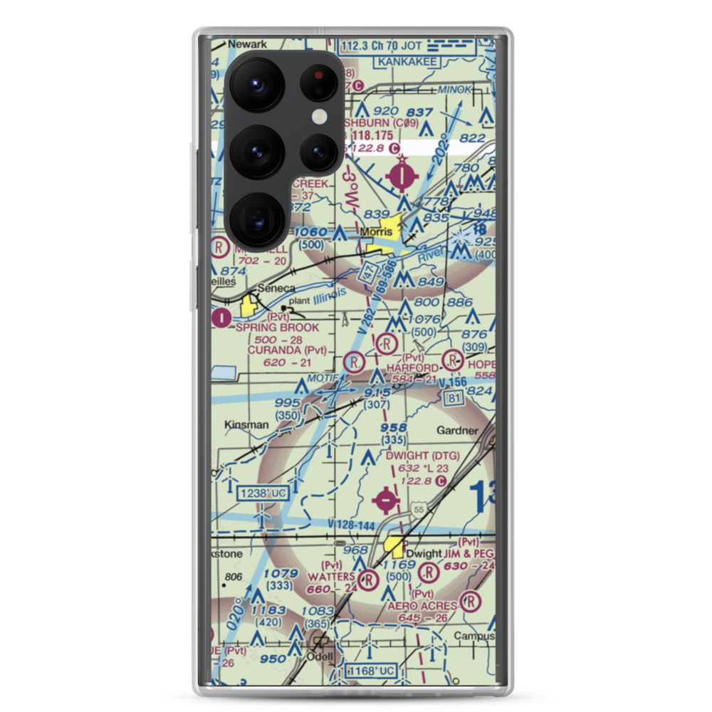 Curanda Airport (LL39) VFR Sectional Samsung Case Samsung Galaxy S22 Ultra model shown