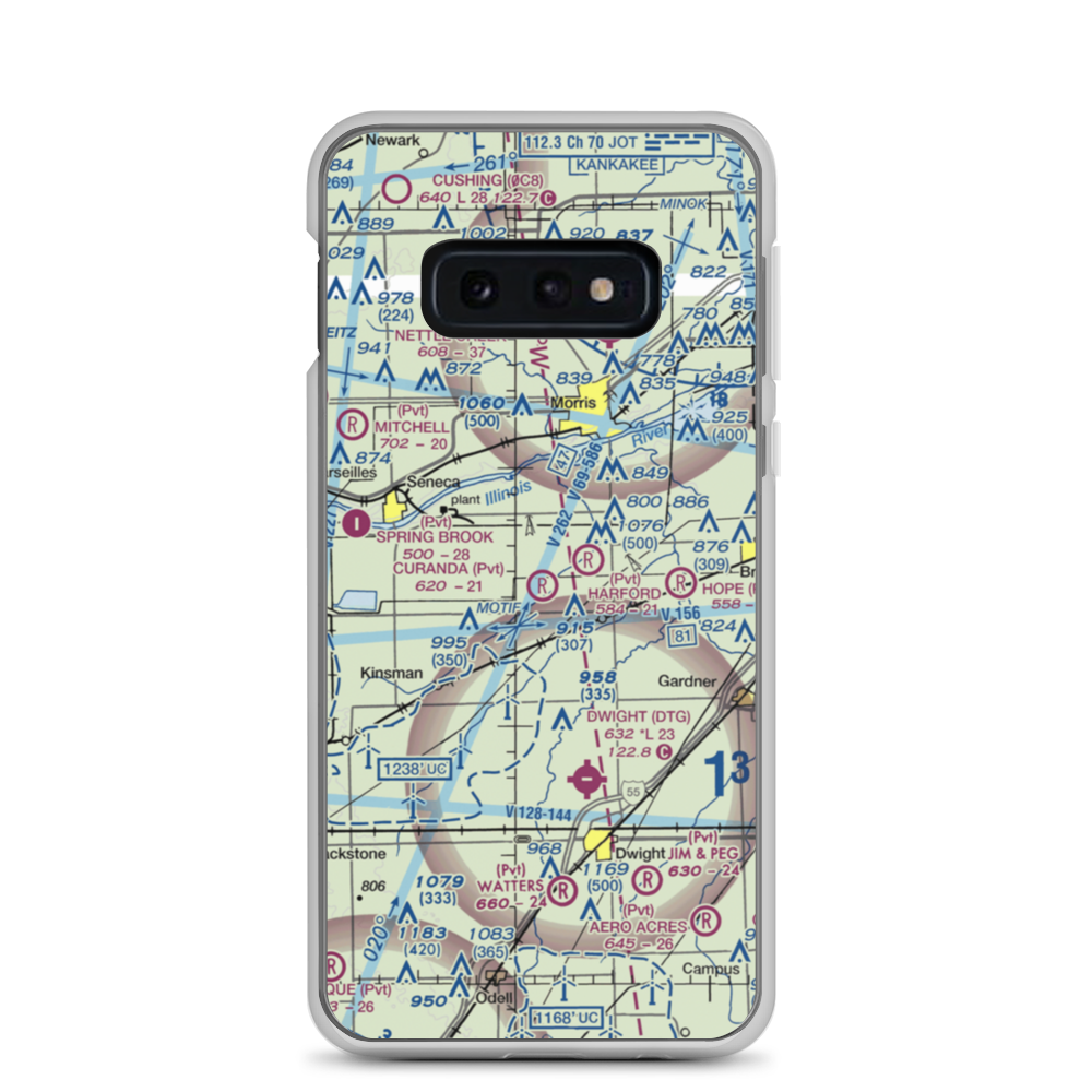 Curanda Airport (LL39) VFR Sectional Samsung Case Samsung Galaxy S10e model shown