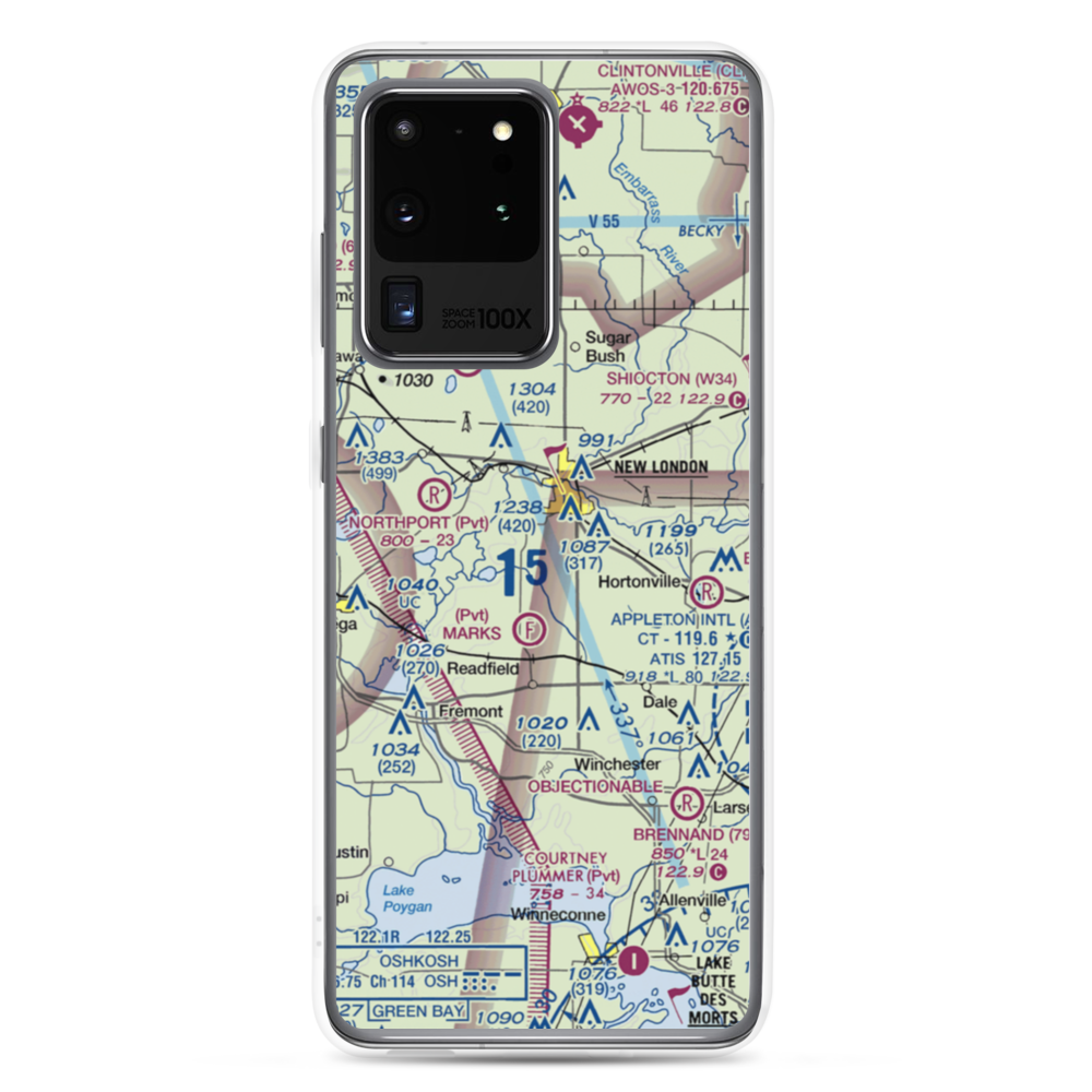 Curns Airport (2WN3) VFR Sectional Samsung Case Samsung Galaxy S20 Ultra model shown