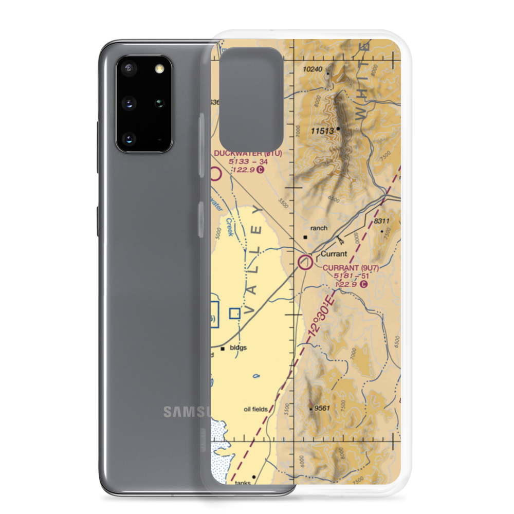 Currant Ranch Airport (9U7) VFR Sectional Samsung Case Samsung Galaxy S20 Plus model shown
