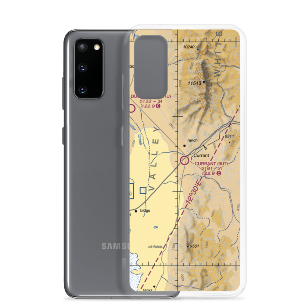 Currant Ranch Airport (9U7) VFR Sectional Samsung Case Samsung Galaxy S20 model shown