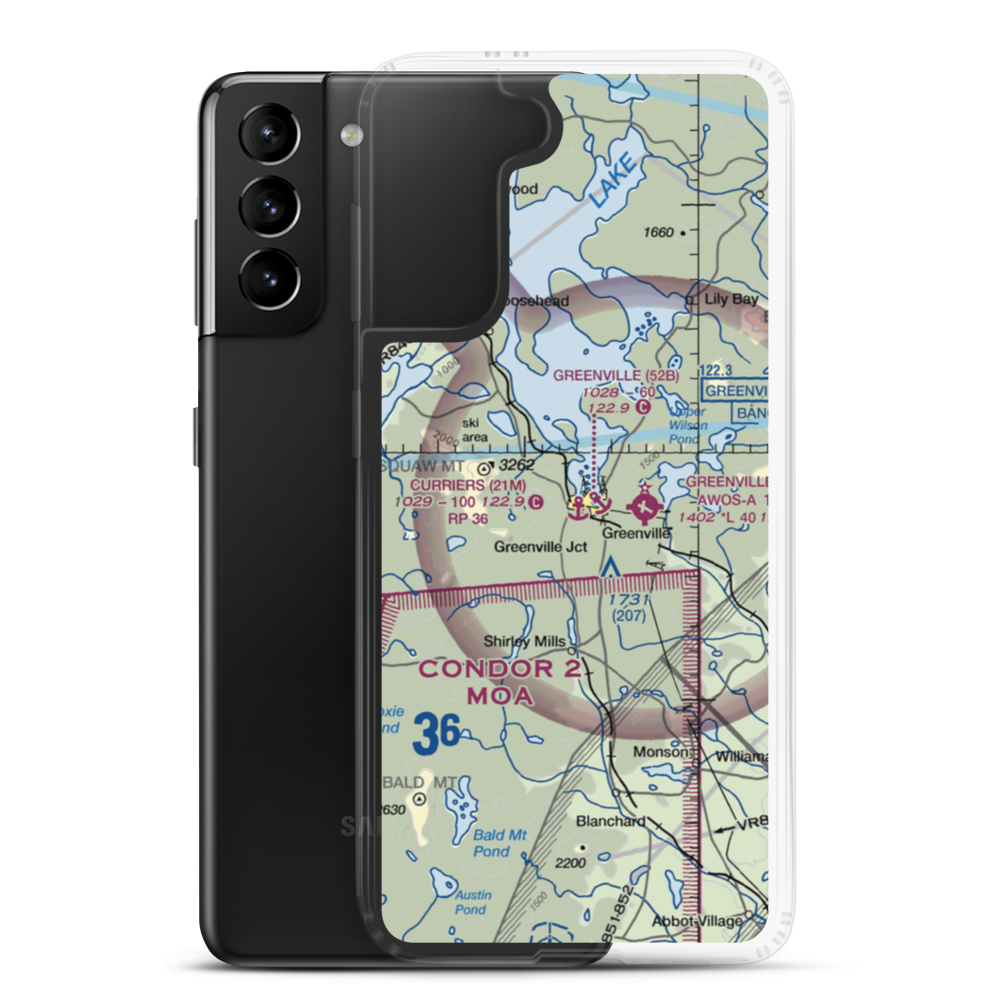 Currier's Seaplane Base (21M) VFR Sectional Samsung Case Samsung Galaxy S21 Plus model shown
