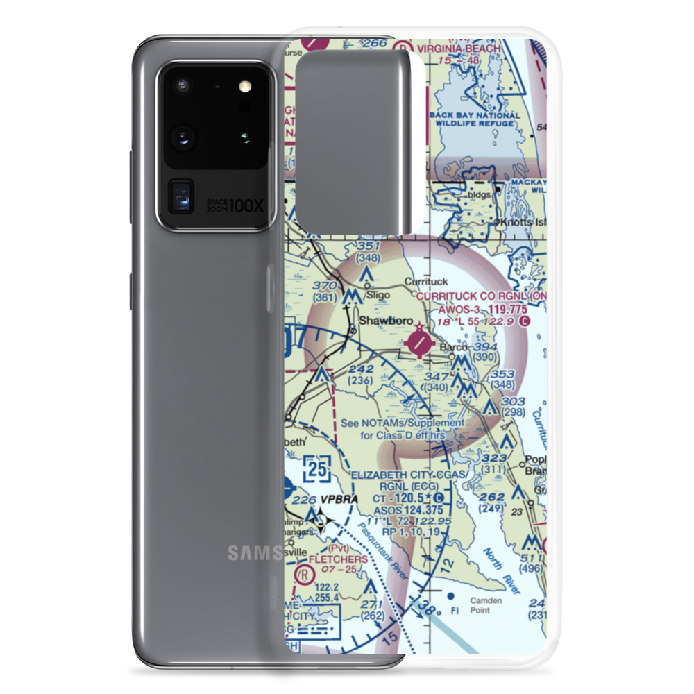 Currituck County Regional Airport (ONX) VFR Sectional Samsung Case Samsung Galaxy S20 Ultra model shown