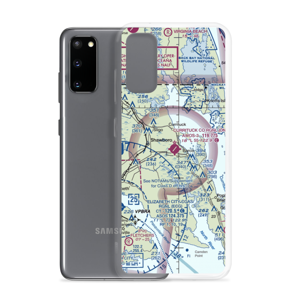 Currituck County Regional Airport (ONX) VFR Sectional Samsung Case Samsung Galaxy S20 model shown