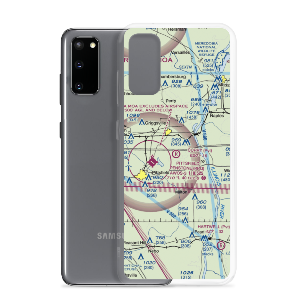 Curry Airport (51IS) VFR Sectional Samsung Case Samsung Galaxy S20 model shown