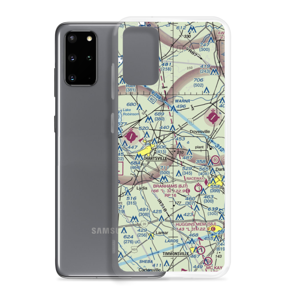 Curry Airport (SC16) VFR Sectional Samsung Case Samsung Galaxy S20 Plus model shown