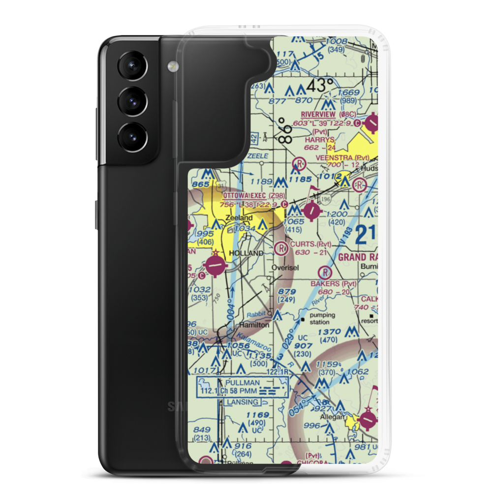 Curt's Place Airport (6MI3) VFR Sectional Samsung Case Samsung Galaxy S21 Plus model shown