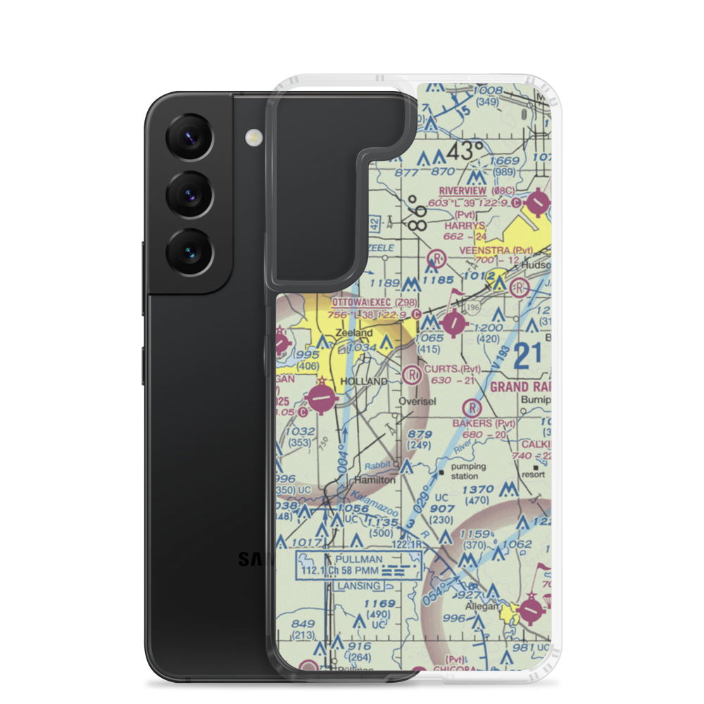 Curt's Place Airport (6MI3) VFR Sectional Samsung Case Samsung Galaxy S22 model shown