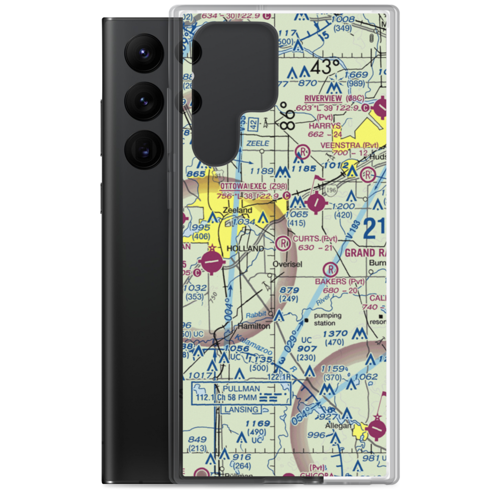 Curt's Place Airport (6MI3) VFR Sectional Samsung Case Samsung Galaxy S22 Ultra model shown