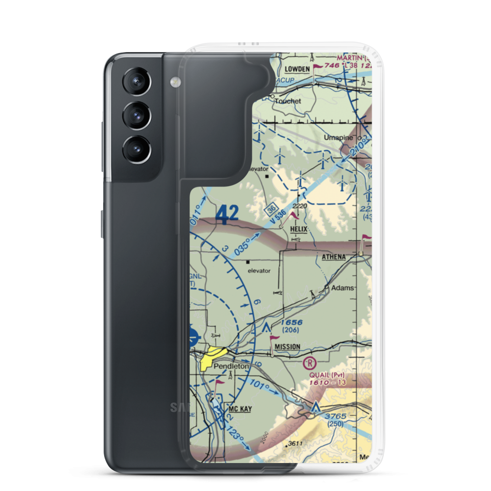 Curtis Airfield (OG08) VFR Sectional Samsung Case Samsung Galaxy S21 model shown