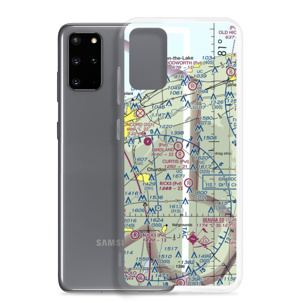 Curtis Airport (7OH8) VFR Sectional Samsung Case Samsung Galaxy S20 Plus model shown