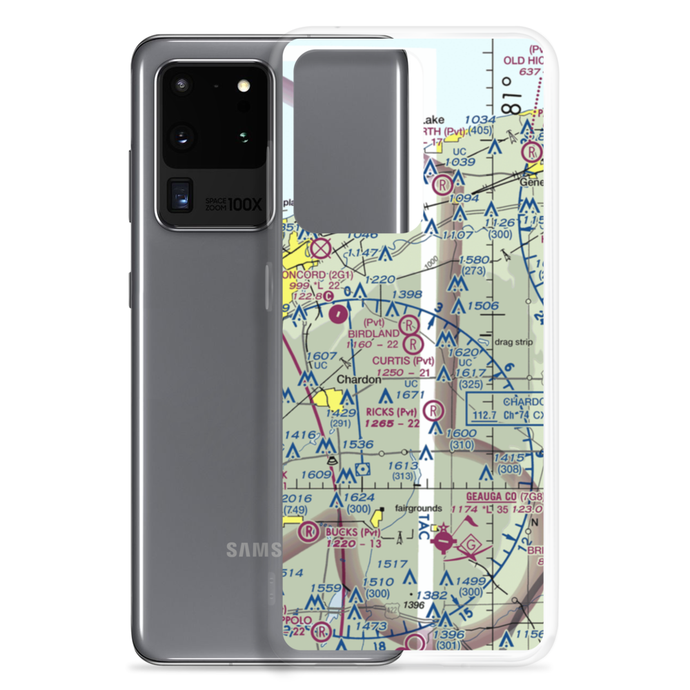 Curtis Airport (7OH8) VFR Sectional Samsung Case Samsung Galaxy S20 Ultra model shown