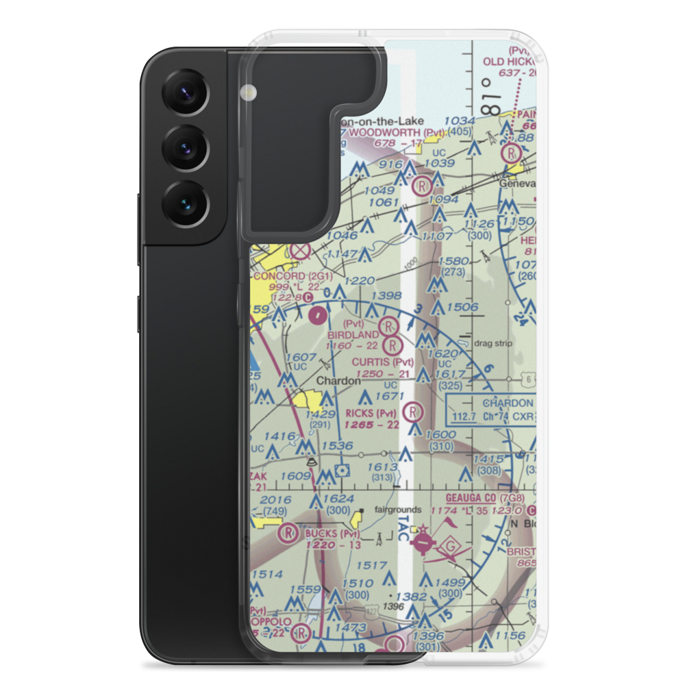 Curtis Airport (7OH8) VFR Sectional Samsung Case Samsung Galaxy S22 Plus model shown