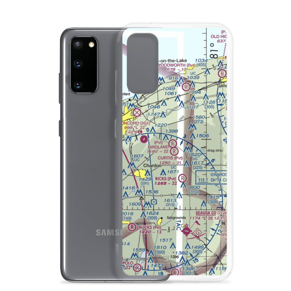 Curtis Airport (7OH8) VFR Sectional Samsung Case Samsung Galaxy S20 model shown