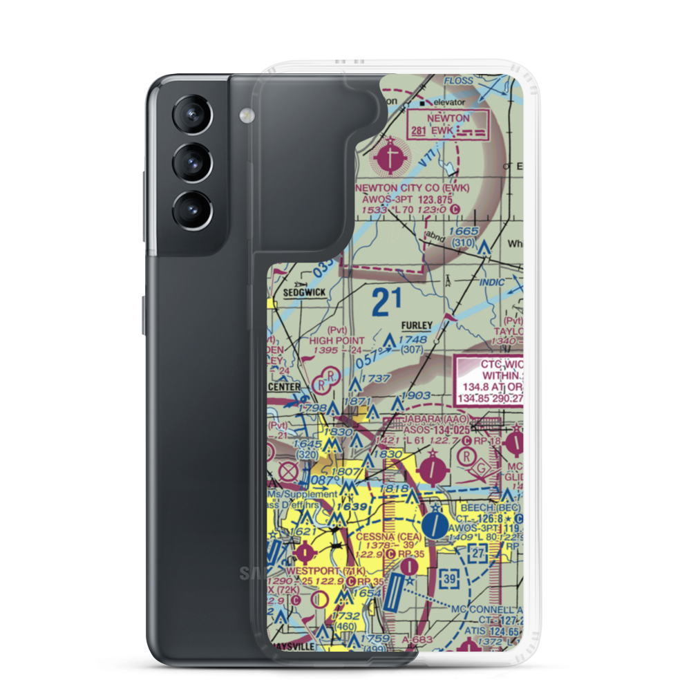 Curtis Airport (SN16) VFR Sectional Samsung Case Samsung Galaxy S21 model shown