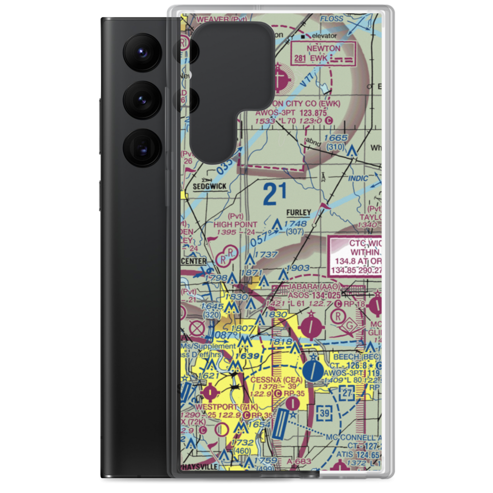 Curtis Airport (SN16) VFR Sectional Samsung Case Samsung Galaxy S22 Ultra model shown
