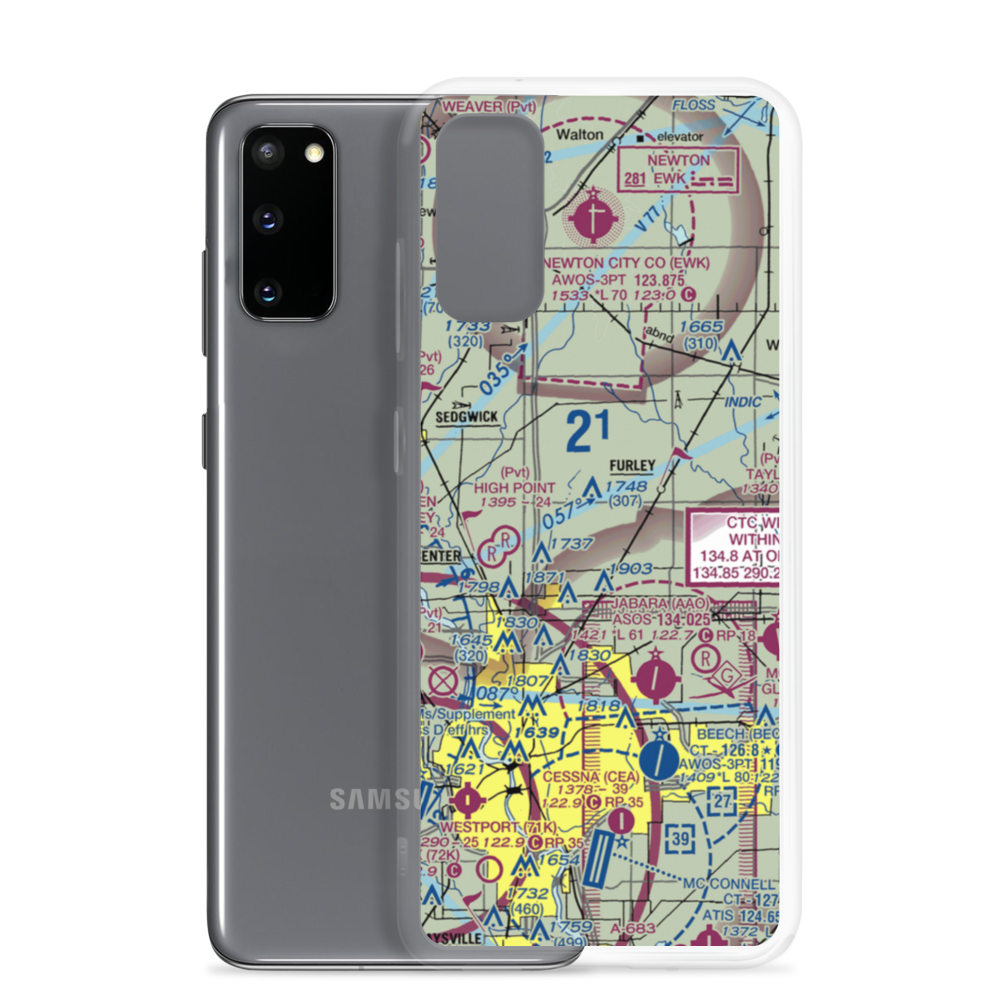 Curtis Airport (SN16) VFR Sectional Samsung Case Samsung Galaxy S20 model shown
