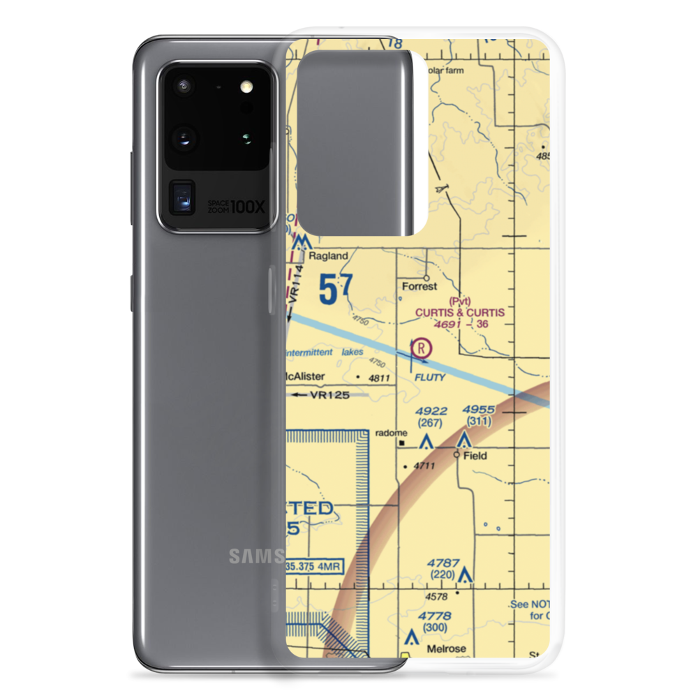 Curtis and Curtis Airport (65NM) VFR Sectional Samsung Case Samsung Galaxy S20 Ultra model shown