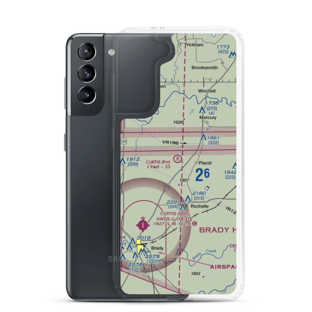 Curtis Ranch Field (12TE) VFR Sectional Samsung Case Samsung Galaxy S21 model shown