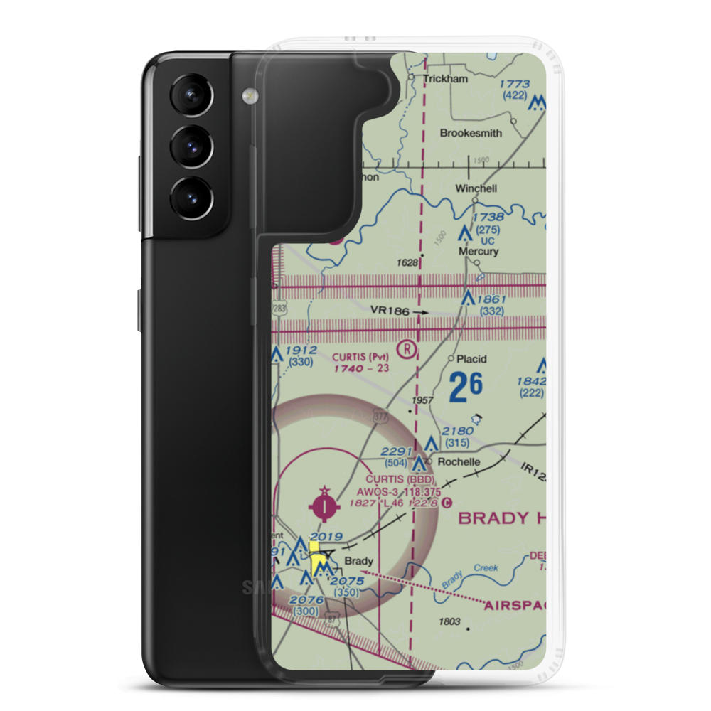 Curtis Ranch Field (12TE) VFR Sectional Samsung Case Samsung Galaxy S21 Plus model shown