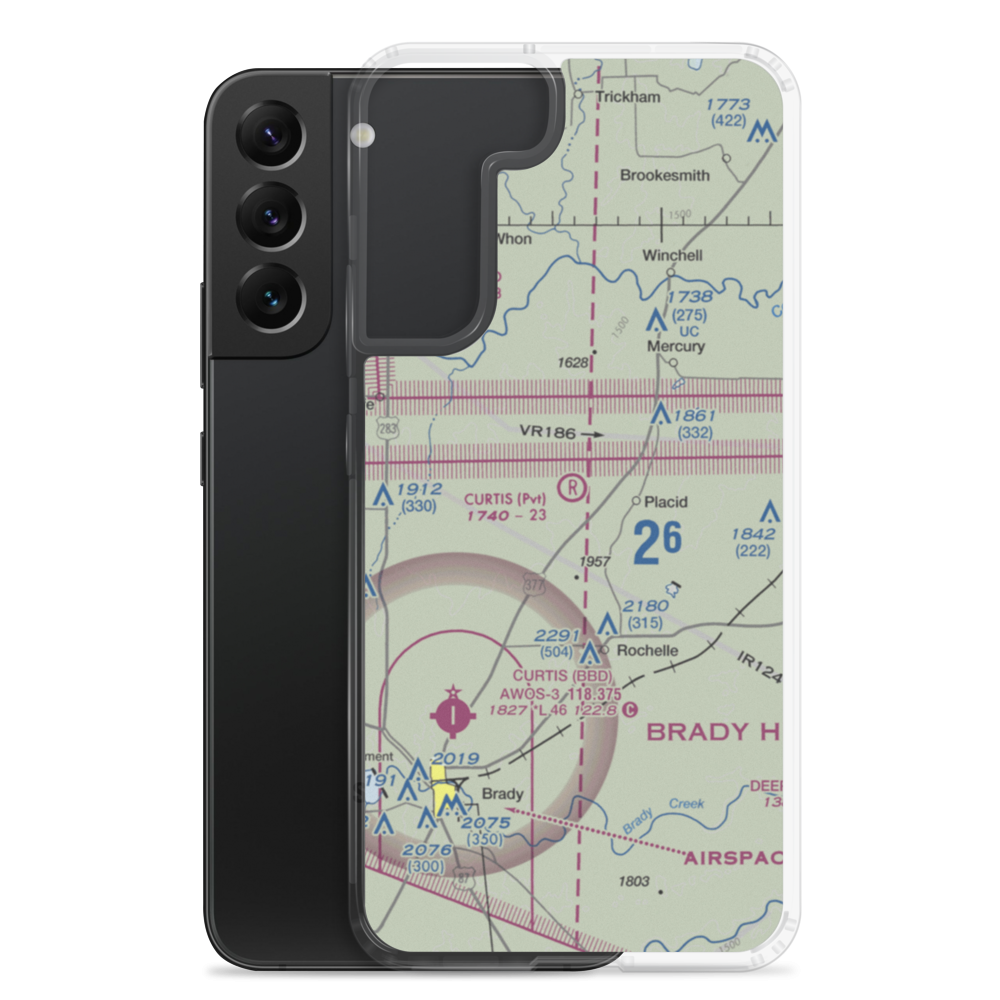 Curtis Ranch Field (12TE) VFR Sectional Samsung Case Samsung Galaxy S22 Plus model shown