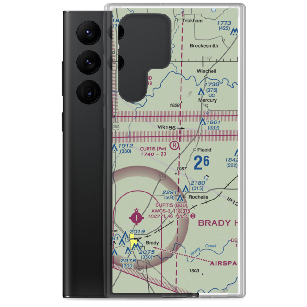 Curtis Ranch Field (12TE) VFR Sectional Samsung Case Samsung Galaxy S22 Ultra model shown