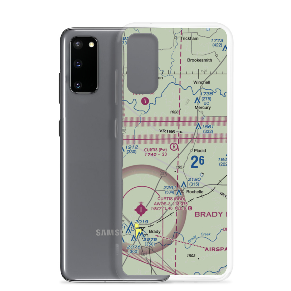 Curtis Ranch Field (12TE) VFR Sectional Samsung Case Samsung Galaxy S20 model shown