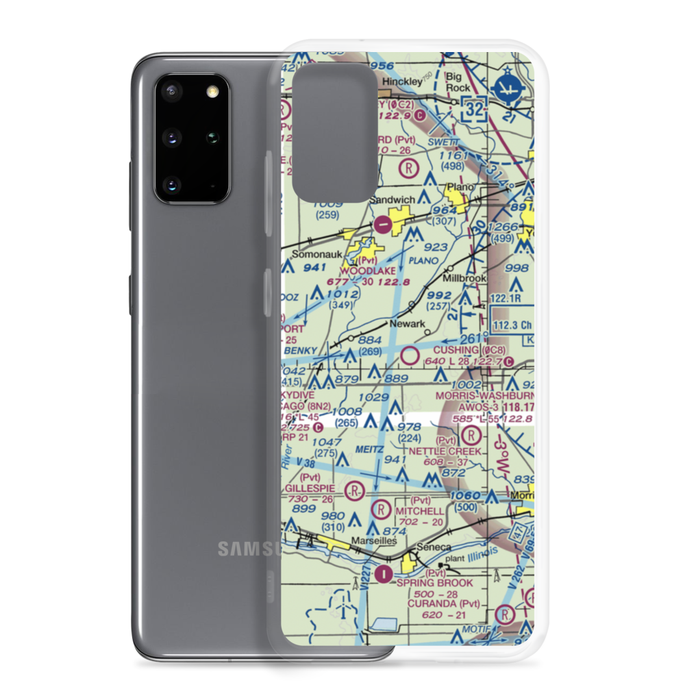 Cushing Field Ltd Airport (0C8) VFR Sectional Samsung Case Samsung Galaxy S20 Plus model shown