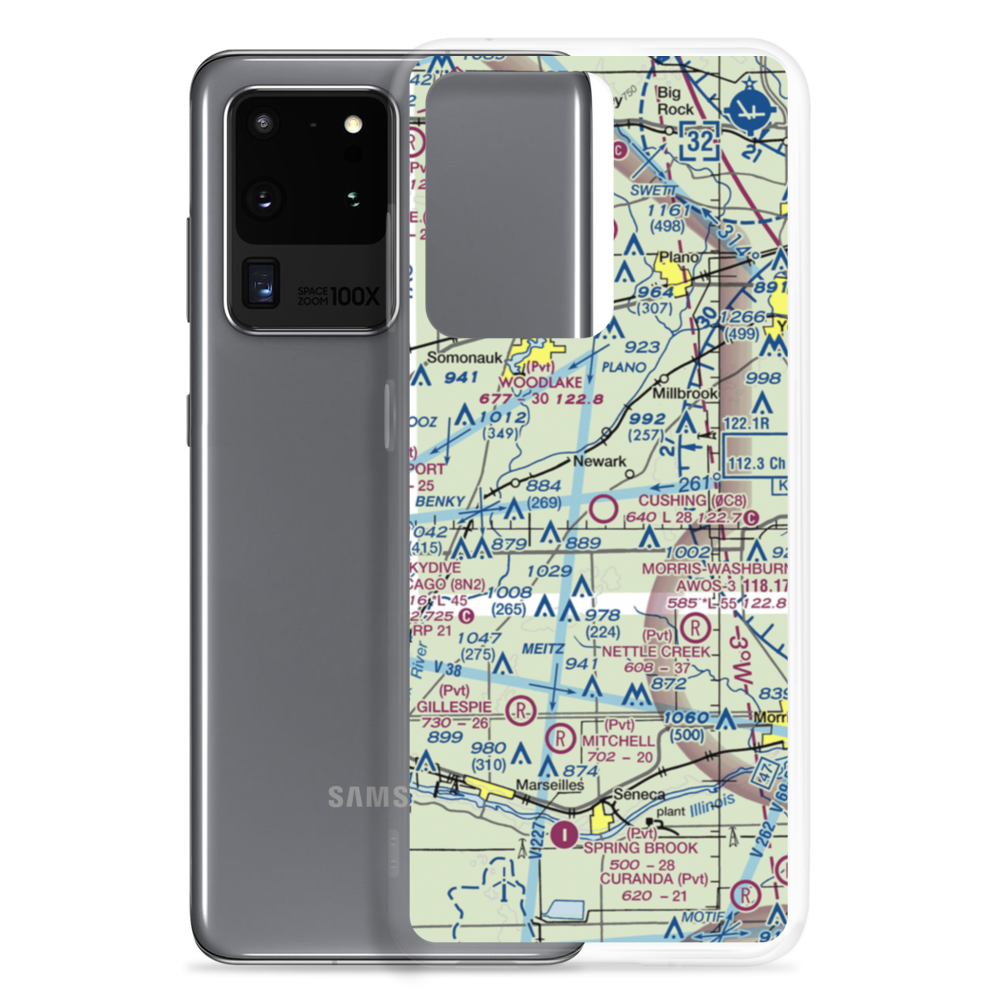 Cushing Field Ltd Airport (0C8) VFR Sectional Samsung Case Samsung Galaxy S20 Ultra model shown