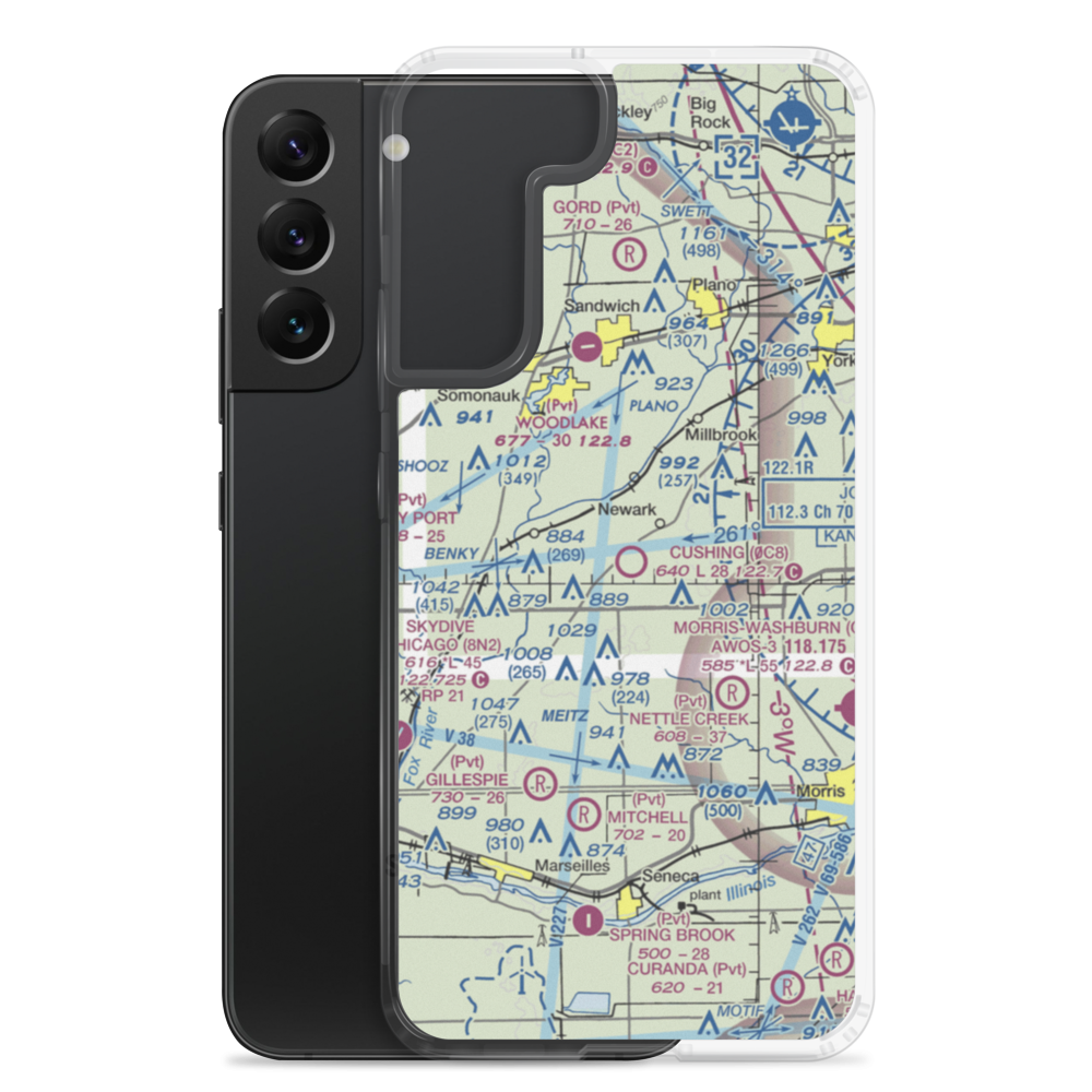 Cushing Field Ltd Airport (0C8) VFR Sectional Samsung Case Samsung Galaxy S22 Plus model shown