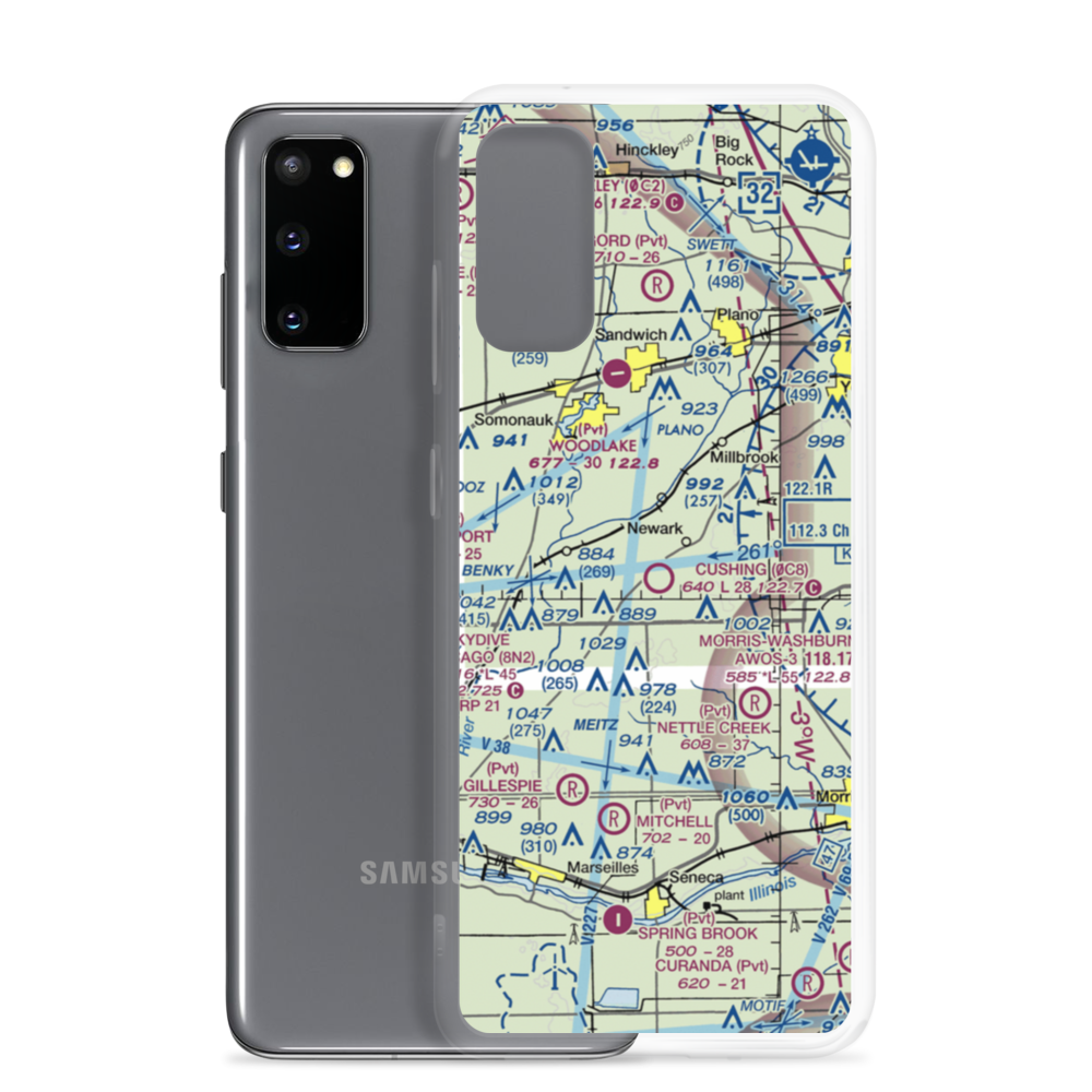 Cushing Field Ltd Airport (0C8) VFR Sectional Samsung Case Samsung Galaxy S20 model shown