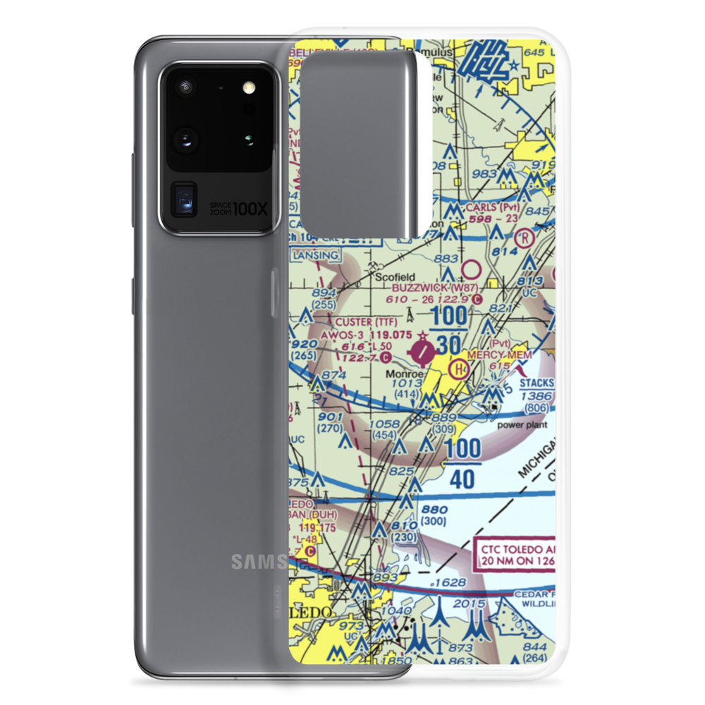 Custer Airport (TTF) VFR Sectional Samsung Case Samsung Galaxy S20 Ultra model shown
