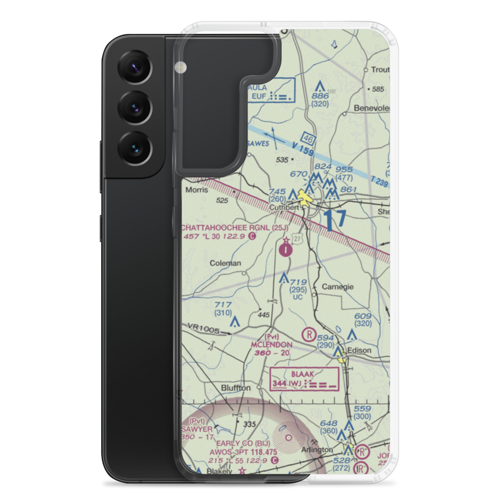 Cuthbert-Randolph Airport (25J) VFR Sectional Samsung Case Samsung Galaxy S22 Plus model shown