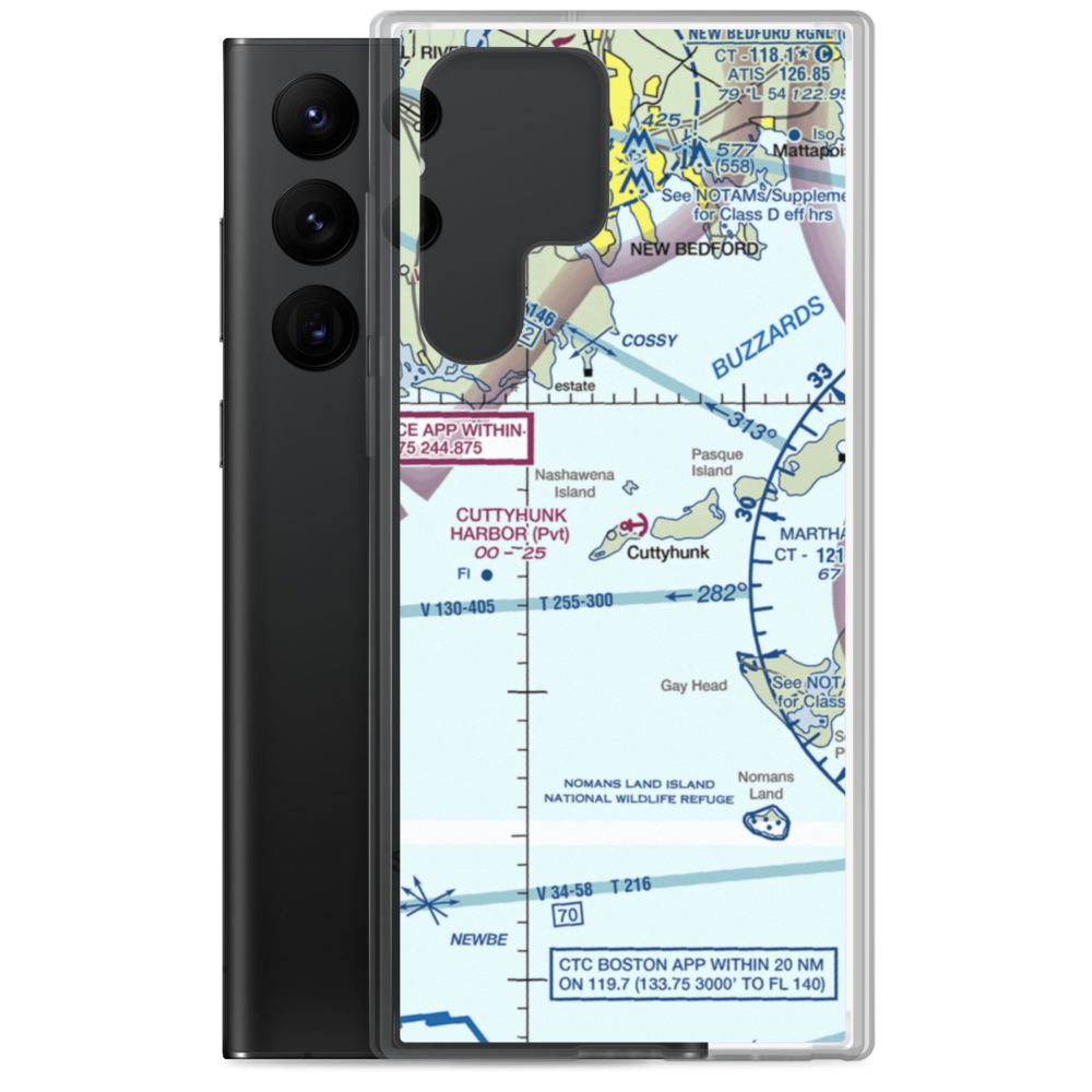 Cuttyhunk Harbor Seaplane Base (6MA9) VFR Sectional Samsung Case Samsung Galaxy S22 Ultra model shown