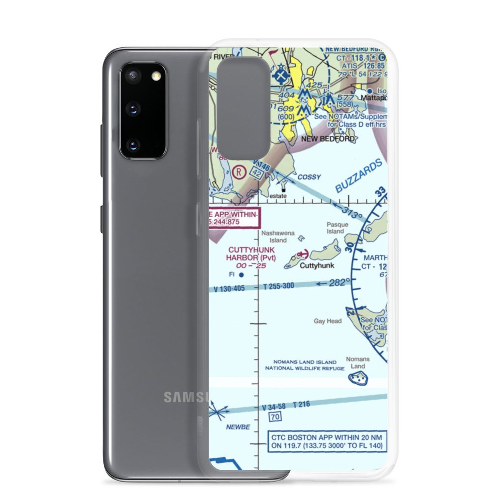 Cuttyhunk Harbor Seaplane Base (6MA9) VFR Sectional Samsung Case Samsung Galaxy S20 model shown