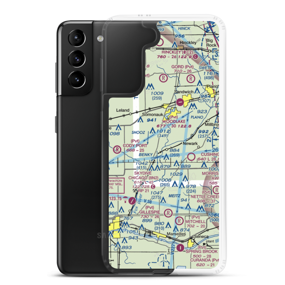 Cwian Field (2LL1) VFR Sectional Samsung Case Samsung Galaxy S21 Plus model shown
