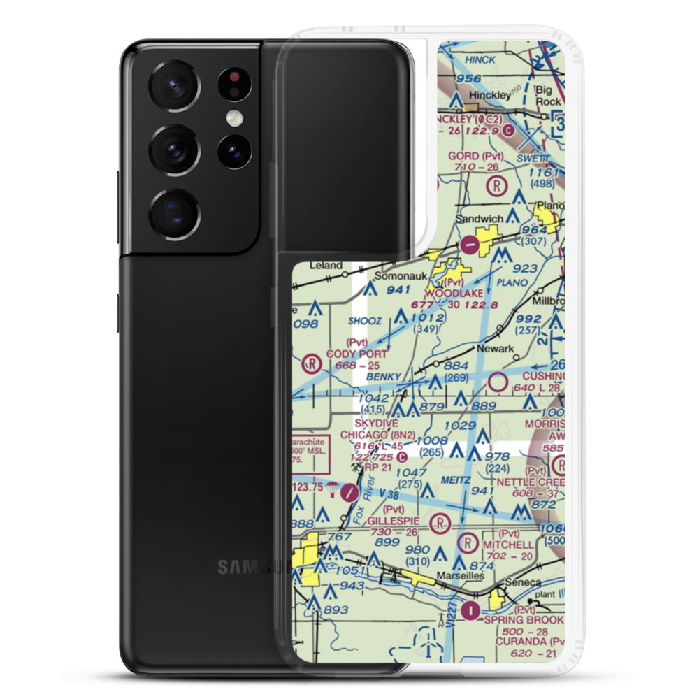 Cwian Field (2LL1) VFR Sectional Samsung Case Samsung Galaxy S21 Ultra model shown