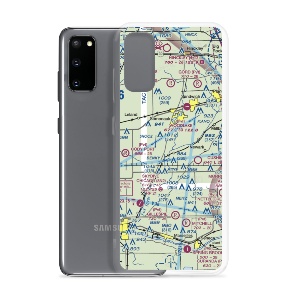 Cwian Field (2LL1) VFR Sectional Samsung Case Samsung Galaxy S20 model shown