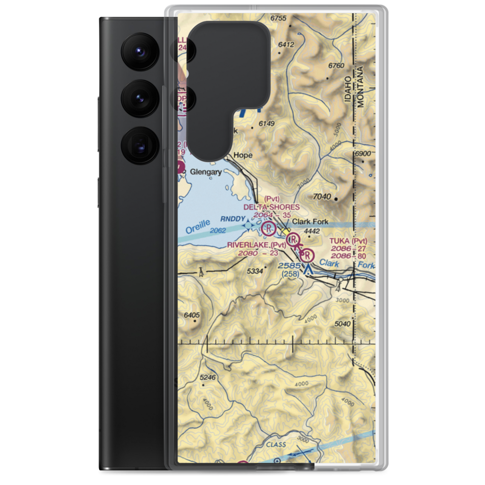 CX Ranch Airport (ID01) VFR Sectional Samsung Case Samsung Galaxy S22 Ultra model shown