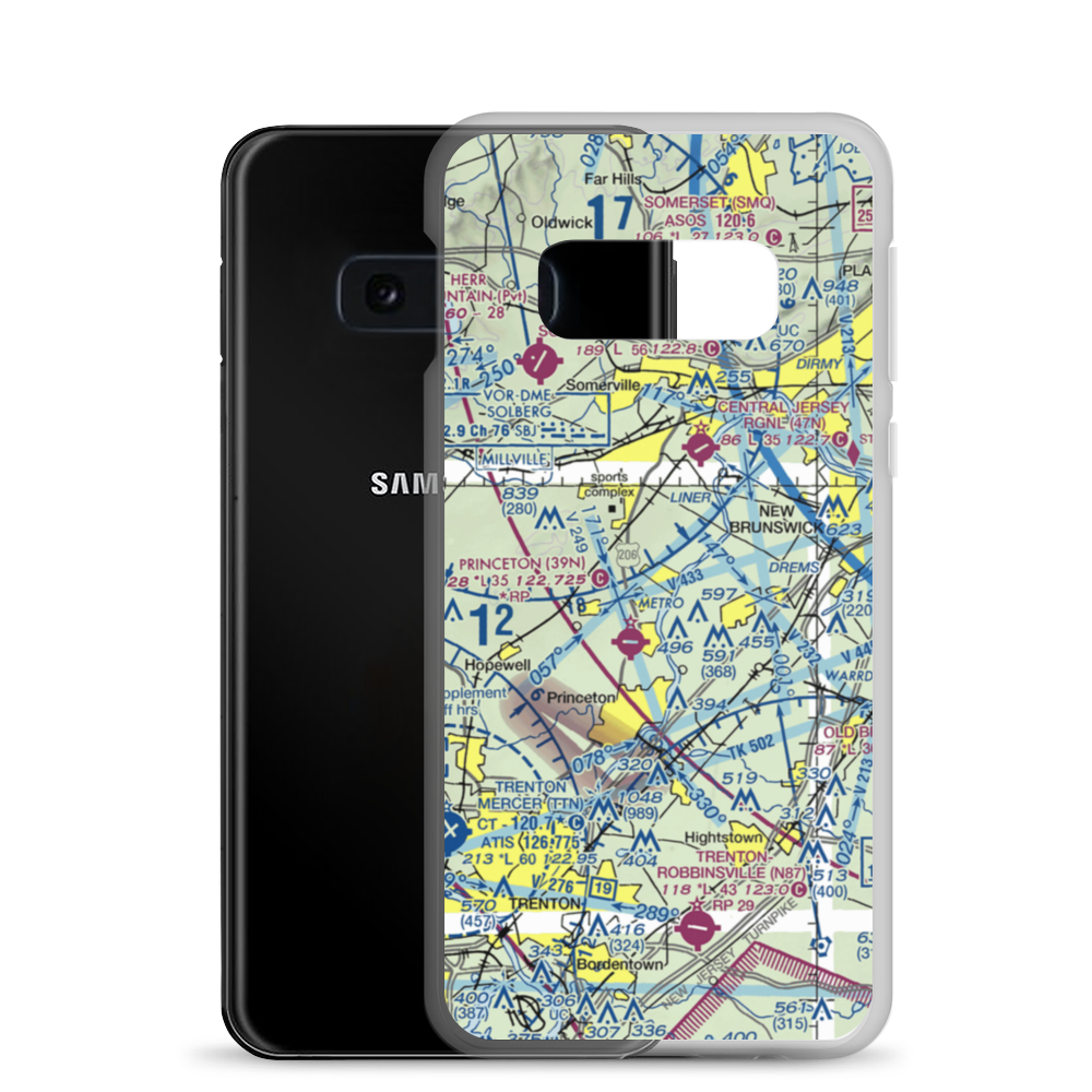 Cyber Density Balloon Spot Balloonport (35JY) VFR Sectional Samsung Case Samsung Galaxy S10e model shown