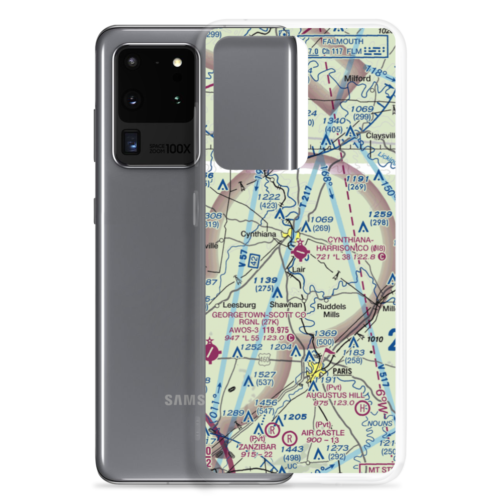 Cynthiana-Harrison County Airport (0I8) VFR Sectional Samsung Case Samsung Galaxy S20 Ultra model shown