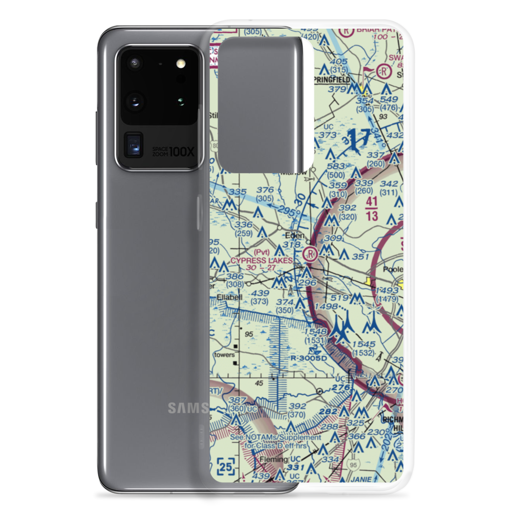Cypress Lakes Airport (GA35) VFR Sectional Samsung Case Samsung Galaxy S20 Ultra model shown