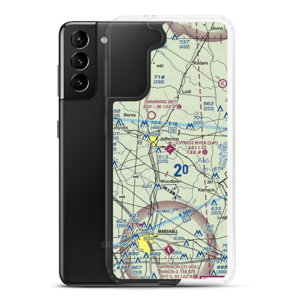 Cypress River Airport (24F) VFR Sectional Samsung Case Samsung Galaxy S21 Plus model shown