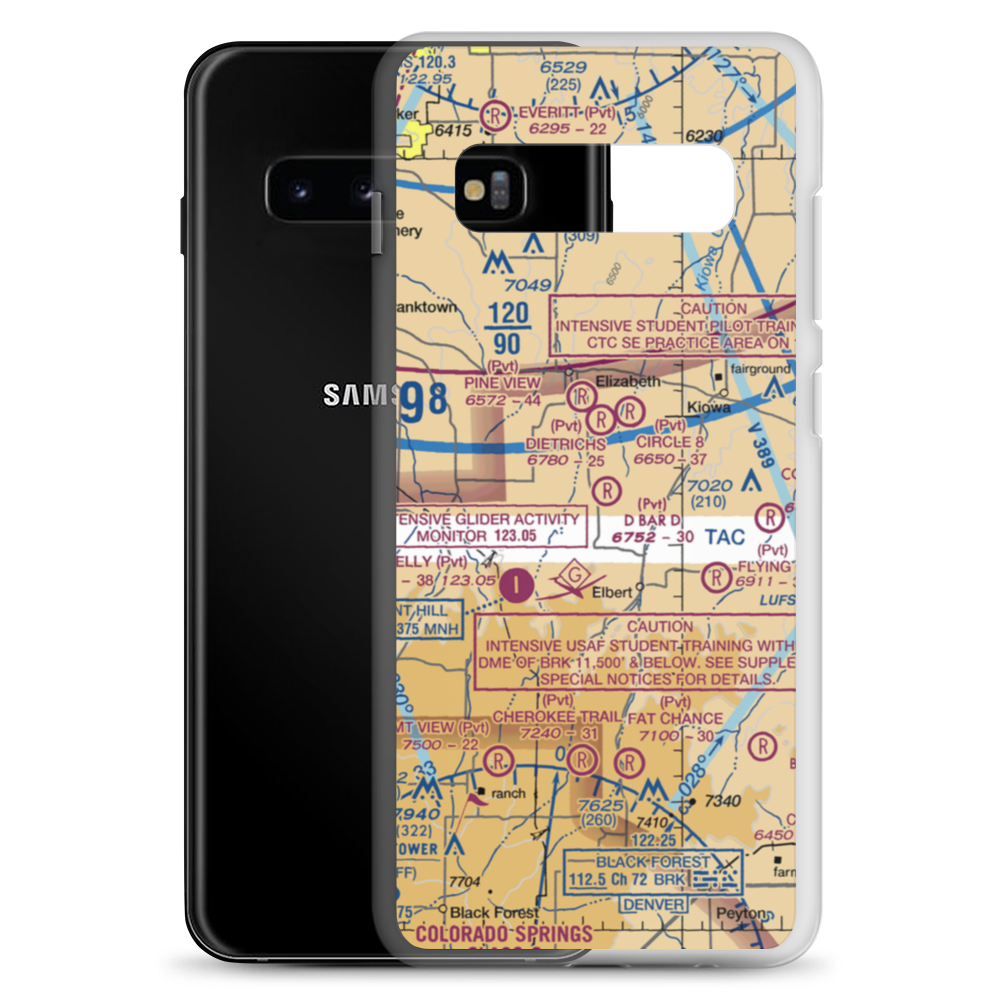 D Bar D Airport (9CO6) VFR Sectional Samsung Case Samsung Galaxy S10+ model shown