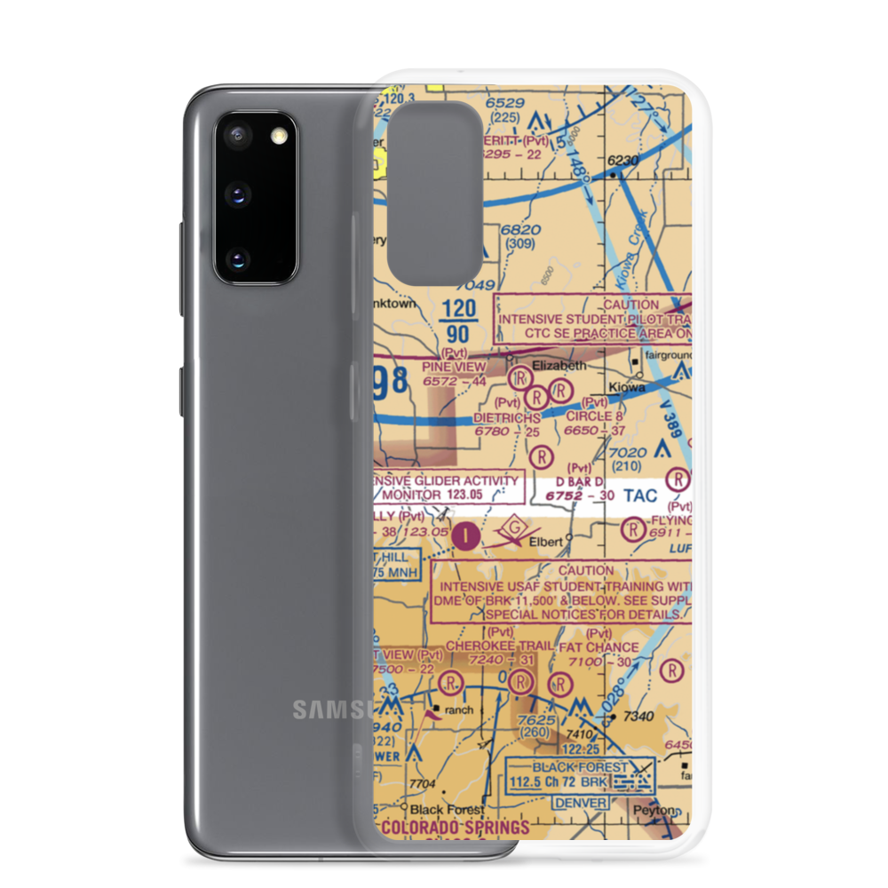 D Bar D Airport (9CO6) VFR Sectional Samsung Case Samsung Galaxy S20 model shown