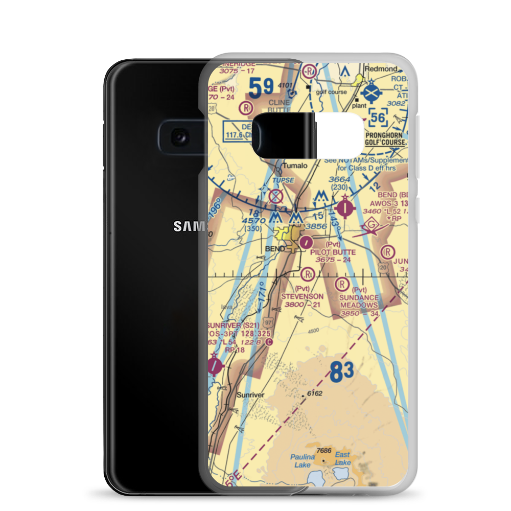 D M Stevenson Ranch Airport (OR30) VFR Sectional Samsung Case Samsung Galaxy S10e model shown